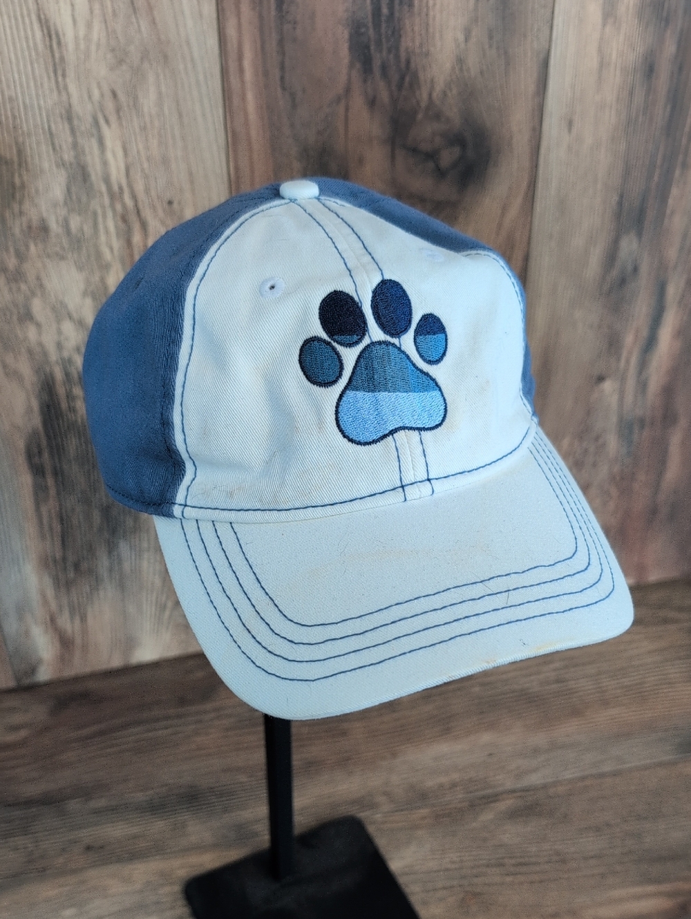 Camp David Dog Days Lake of the Ozarks Two-Tone Blue Paw Print Baseball Cap T132